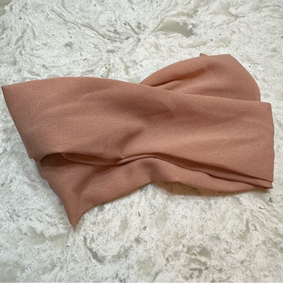 Hair Wrap Tie Bow Wire Headband Blush Pink - Picture 2 of 4